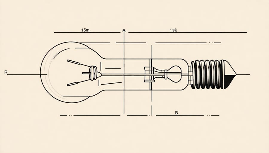 Illustration of the components inside a fluorescent bulb and how they function