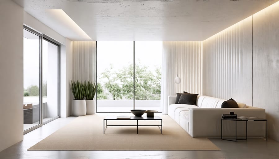 Interior living room showcasing creative integration of Soltech smart lighting