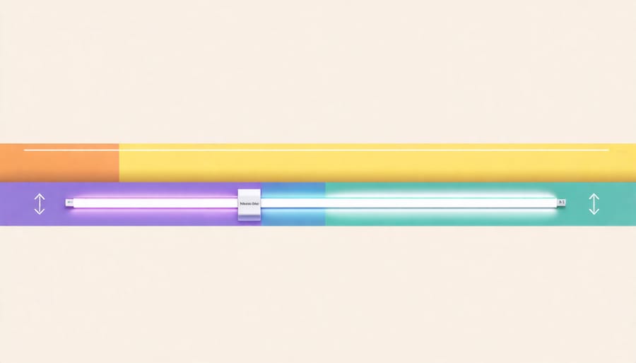 Diagram showing Kasa Smart Light Strip color range and connectivity