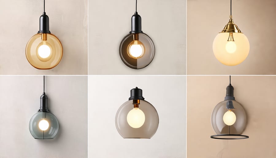 Comparison of five unique light fixtures - pendant, chandelier, recessed, sconce, and track lighting