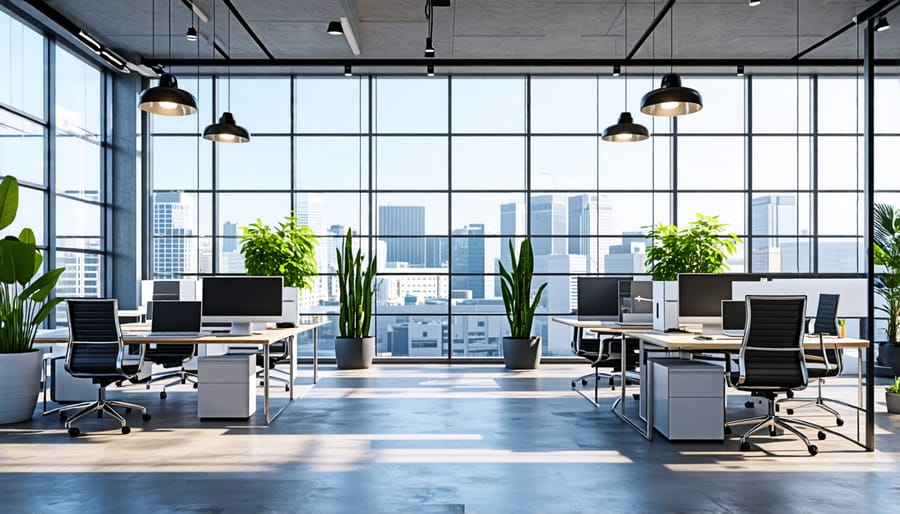 Office space with human-centered lighting designed to boost employee well-being